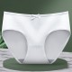 Women Simple Comfortable Panties Underwear Mid Waist White Women Simple Comfortable Panties Underwear Mid Waist White