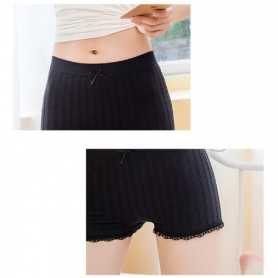 Lace Boyshort Panties For Women - Black