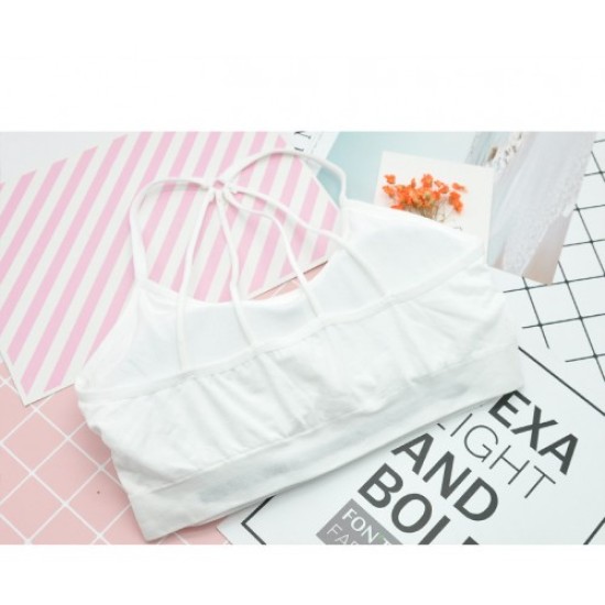 Sports Gym Bra Cross Fashion Beauty For Women White Sports Gym Bra Cross Fashion Beauty For Women White