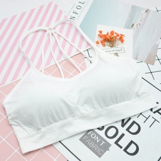 Sports Gym Bra Cross Fashion Beauty For Women White Sports Gym Bra Cross Fashion Beauty For Women White