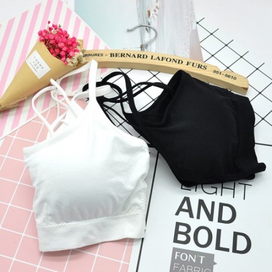 Sports Gym Bra Cross Fashion Beauty For Women Black