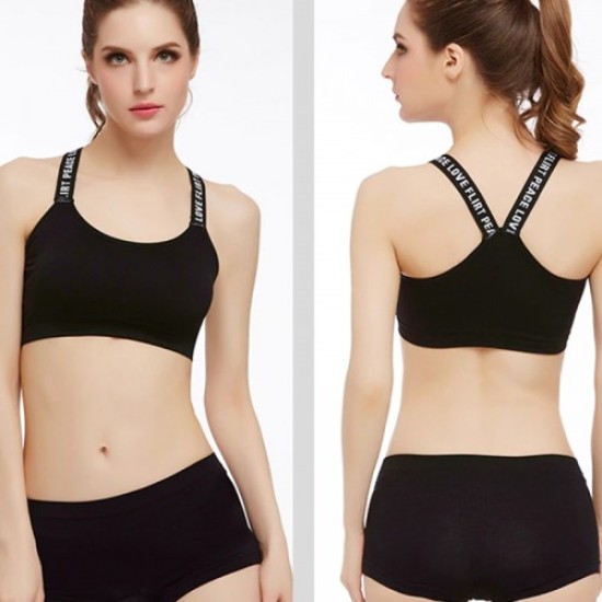 Sports Cross Beauty Bra For Women - Black