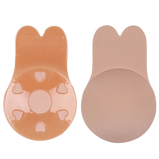Chest Lifting Backless Push Up Silicone Adhesive Bra - Skin