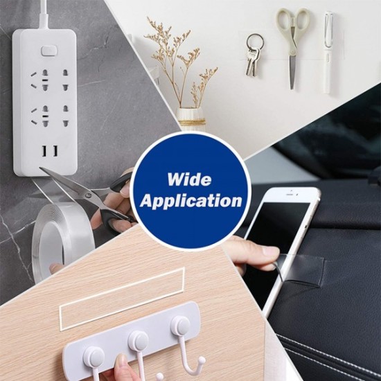 Double Sided Heavy Duty Mounting Nano Tape Transparent 3 Meter