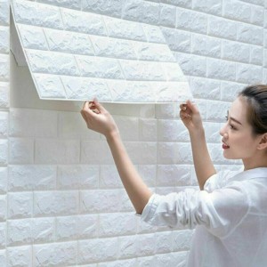 3D Wall Wallpaper Self-Adhesive 70 x 78 CM - White