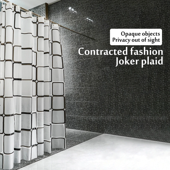 Bathroom shower partition hanging curtain 180 x 180 CM - White