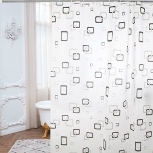 Bathroom shower partition hanging curtain 180 x 180 CM - White Bathroom shower partition hanging curtain 180 x 180 CM - White