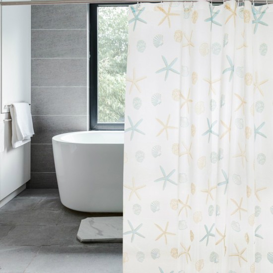Bathroom shower partition hanging curtain 180 x 180 CM - White