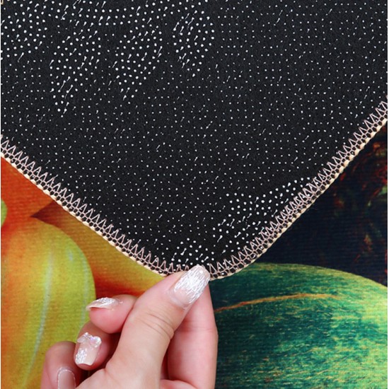 2Pcs Kitchen And Bathroom Non-Slip  Floor Mat 40x120 And 40x60 - Black