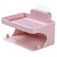 Double-layer Soap Rack Traceless Viscose Bathroom - Solid Pink Double-layer Soap Rack Traceless Viscose Bathroom - Solid Pink