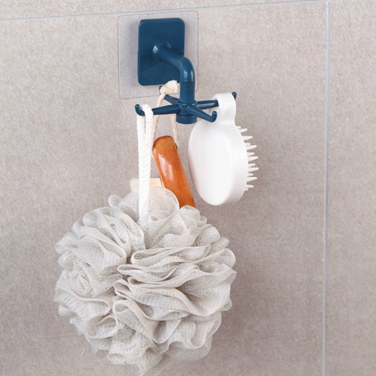Hole-free Rotating Kitchen Wall Hook - Dark Blue Hole-free Rotating Kitchen Wall Hook - Dark Blue