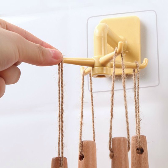 Hole-free Rotating Kitchen Wall Hook - Dark Blue Hole-free Rotating Kitchen Wall Hook - Dark Blue