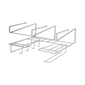 Under Shelf Wire Rack Cabinet Pot Organizer Holder Cup Hanging - Black Under Shelf Wire Rack Cabinet Pot Organizer Holder Cup Hanging - Black