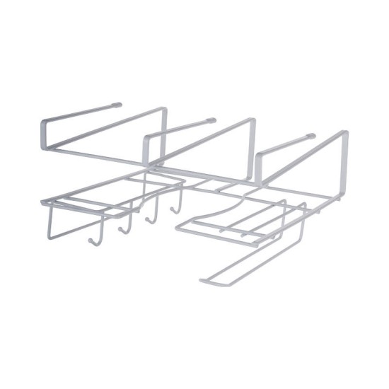 Under Shelf Wire Rack Cabinet Pot Organizer Holder Cup Hanging - Black Under Shelf Wire Rack Cabinet Pot Organizer Holder Cup Hanging - Black