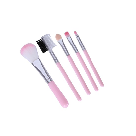 5 Pcs Professional Makeup Brush Set for Foundation Eye Shadow - pink 5 Pcs Professional Makeup Brush Set for Foundation Eye Shadow - pink