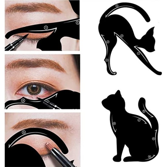  Cat Eyeliner Guides Easy Quick Makeup Tool - Black