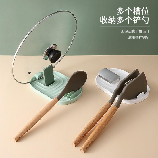 Multi-Function Spatula Spoon Holder Rack - Light Green