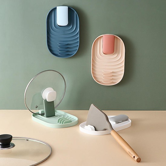 Multi-Function Spatula Spoon Holder Rack - Light Green