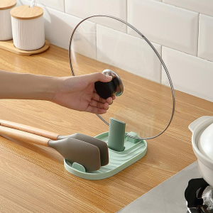 Multi-Function Spatula Spoon Holder Rack - Light Green