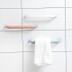 Self-Adhesive Towel hanging Rack Plastic Wall-Mounted - pink