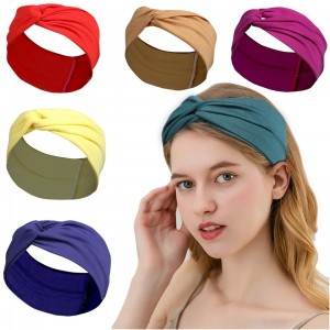 Boho Wide Twist Head Bands wraps Thick Hair Accessories - Silver