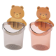 Bear Wall Mounted Toothbrush Holder Cup - Brown Bear Wall Mounted Toothbrush Holder Cup - Brown
