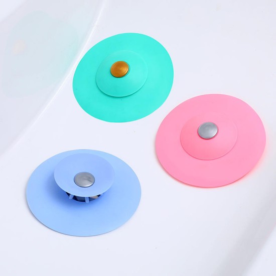 Silicone Shower anti clogging bathroom floor drain cover - pink Silicone Shower anti clogging bathroom floor drain cover - pink