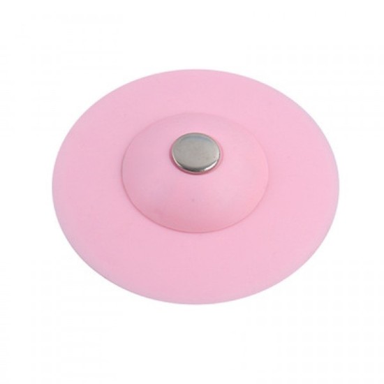 Silicone Shower anti clogging bathroom floor drain cover - pink 