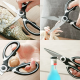Stainless Steel Meat Cutting Scissors Chicken Bone Corkscrew - Black