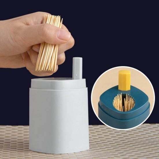 box household push-type toothpick holder - Green