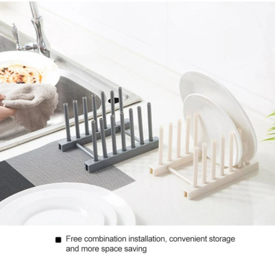 Kitchen Organizer Pot Lid Rack Holder - Gray