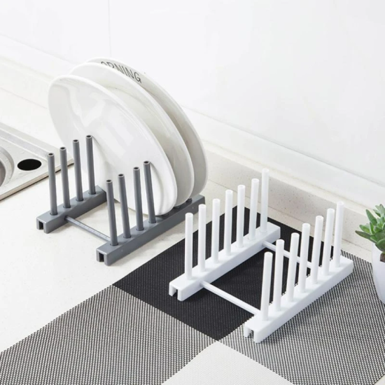 Kitchen Organizer Pot Lid Rack Holder - Gray