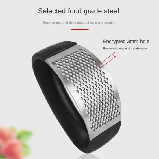 Garlic Presses 3 in 1 Manual Stainless Steel Ginger Chopper with Ergonomic Handle Black Garlic Presses 3 in 1 Manual Stainless Steel Ginger Chopper with Ergonomic Handle Black