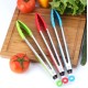 Silicone Food Non-Slip Stainless Steel Kitchen Tong - Black Silicone Food Non-Slip Stainless Steel Kitchen Tong - Black