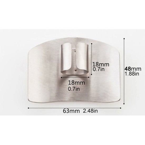 Stainless Steel Hand Cut Knife Finger Protector - Silver Stainless Steel Hand Cut Knife Finger Protector - Silver