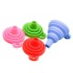 Silicone Folding Telescopic Long Neck Liquid  Funnel - Blue