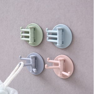 Multi Functional 3 Branch Rotating Wall Hook - light pink Multi Functional 3 Branch Rotating Wall Hook - light pink