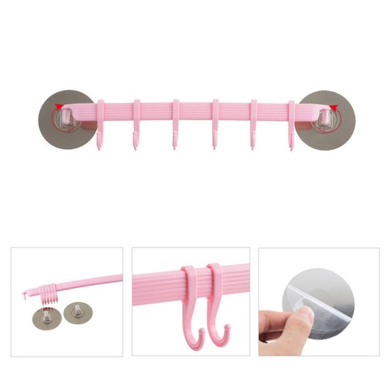 Wall Mounted Bathroom Organizer Hooks Multi Purpose Holder Wall Mounted Bathroom Organizer Hooks Multi Purpose Holder