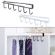 Iron Kitchen Storage Racks Holders 6 Hooks Single Row Hanger - black
