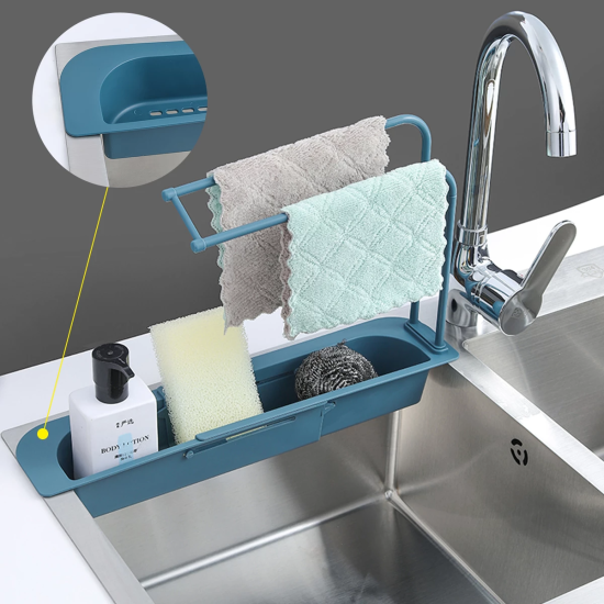 Dishwasher soap and towel sink Kitchen organizer - Dark Blue Dishwasher soap and towel sink Kitchen organizer - Dark Blue