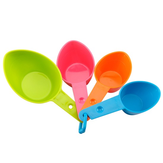 4 PCS Measure Tools Measuring Cups Plastic Home Kitchen - Multi Colour 4 PCS Measure Tools Measuring Cups Plastic Home Kitchen - Multi Colour