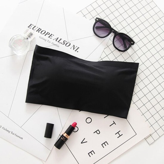 Strapless High Quality Comfortable Wear Push Up Bra -  Black