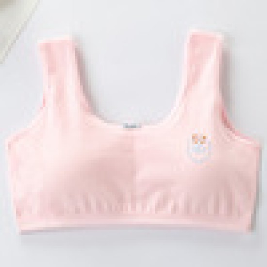 Soft Cotton Printed Bra For Women - Pink