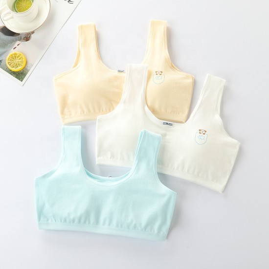 Soft Cotton Printed Bra For Women - White