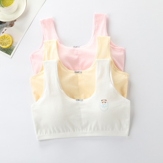 Soft Cotton Printed Bra For Women - White