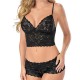 Two Piece Lingerie Set Women Lace See-Through - Black Two Piece Lingerie Set Women Lace See-Through - Black