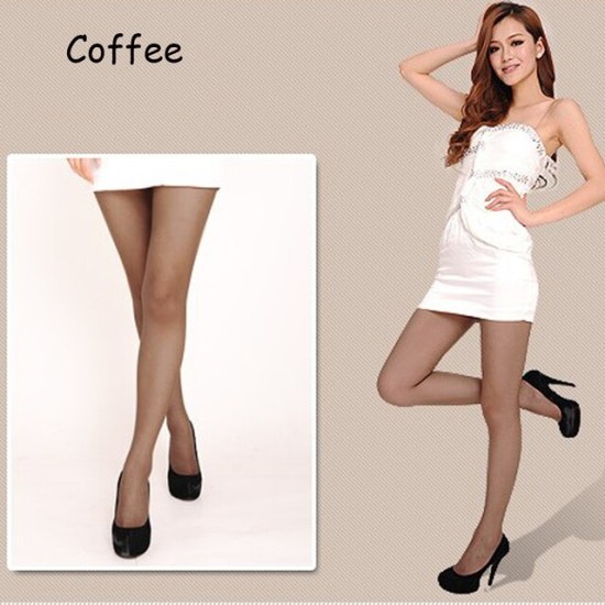Women Stocking Full Foot Sheer Hollow Tights - Gray