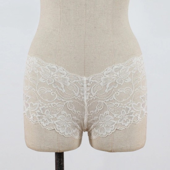 Women Lace Balconette Women Panty - White