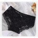 Women Lace Underwear Panties Cotton Comfort- Black