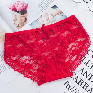 Women Lace Underwear Panties Cotton Comfort - Red Women Lace Underwear Panties Cotton Comfort - Red